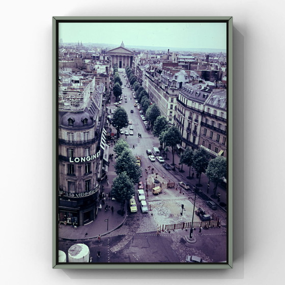 Image 1 of 1x Paris – Boulevard with Longines, 1966 | analog color photography