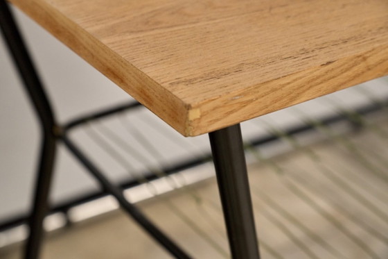 Vintage eikenhouten bijzettafel, jaren 60, Tsjechoslowakije – Wood (photo 5 of 5)