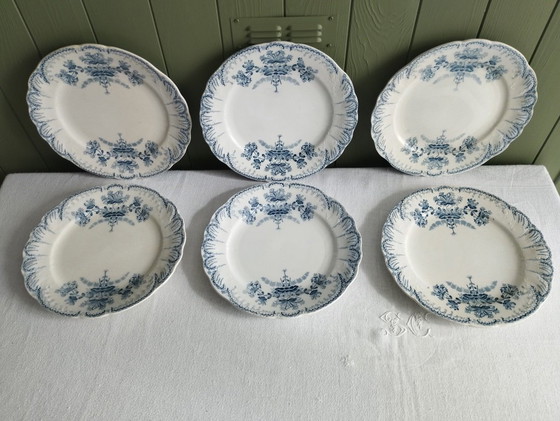 Image 1 of "Regencia": 6 platos de cena de piedra de hierro de St-Amand & Hamage