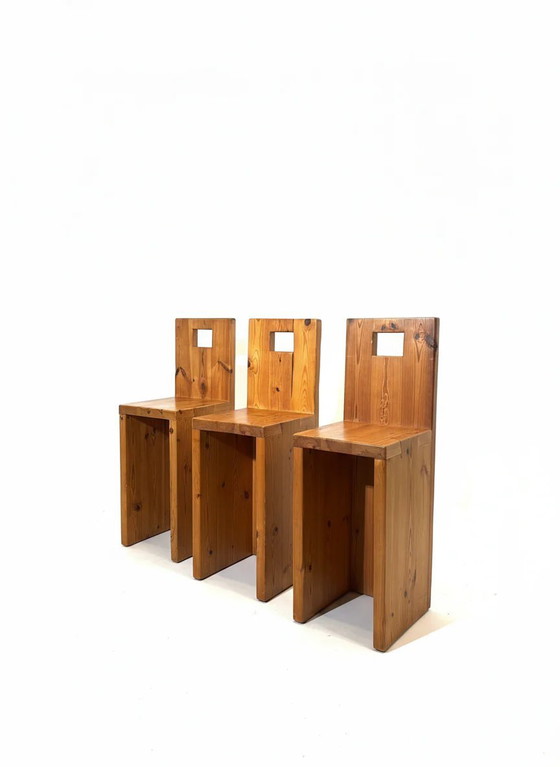 Set van 3 brutalistische barkrukken, jaren 70 (photo 3 of 8)