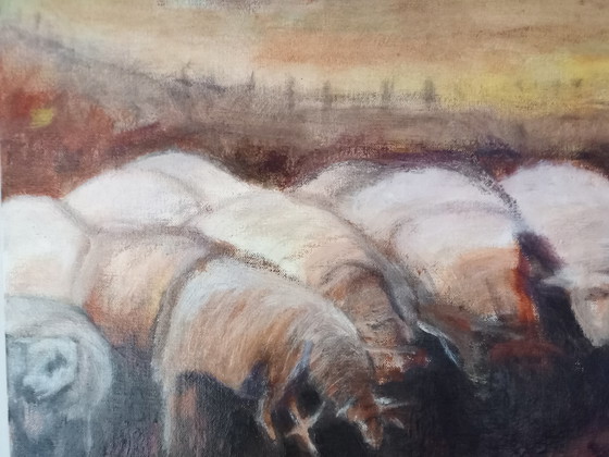 Image 1 of T. van Steenbergen "sheep on the Blaricum heath"