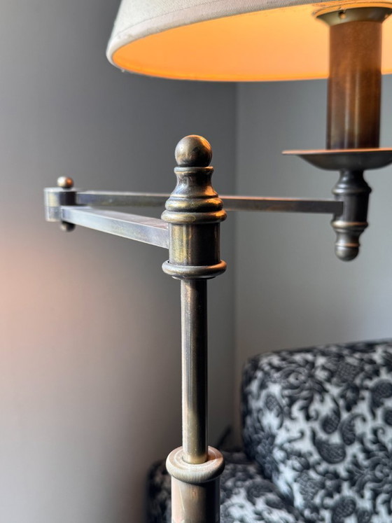 Lampada da terra vintage D&B Design Holland. In ottone con braccio girevole, anni '80. – Lampade da terra (photo 11 of 12)