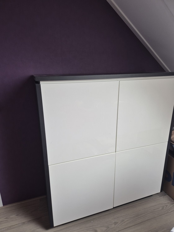 Image 1 of Bert Plantagie oak basalt sideboard, TV unit, and cube cabinet with 4 doors