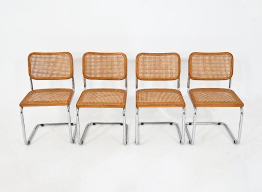 Sillas de comedor estilo B32 de Marcel Breuer (juego de 4) – eetkamerstoelen, Wood (photo 2 of 8)