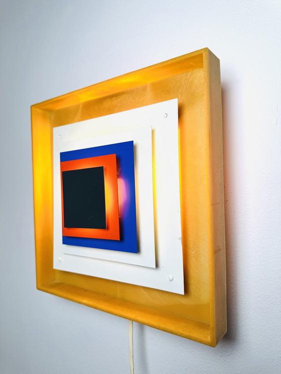 Image 1 of KVADRILLE WALL LAMP BY BENGT KARLBY FOR LYFA, DENMARK, 1970s