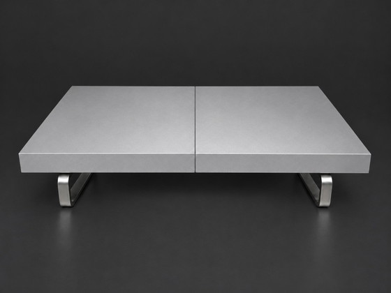 Leolux Tablet Coffee table, Aluminium, Wood, Silver (photo 5 of 5)