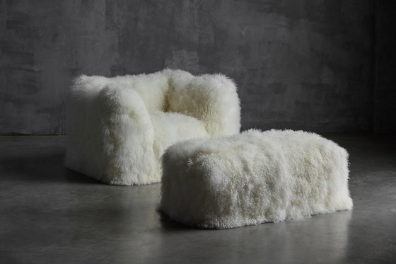 Image 1 of Fauteuil et ottoman Le Bambole de Mario Bellini pour B&B Italia, Italie, années 1970