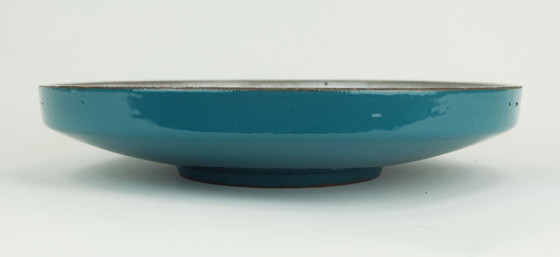 Image 1 of grande ciotola carstens piatto decorato ankara smalto grigio e marrone no. 1075-31 ceramica metà secolo 1960 wgp