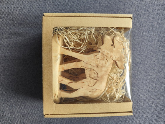 Image 1 of Handmade birchwood napkin holder – moose shape | Finland