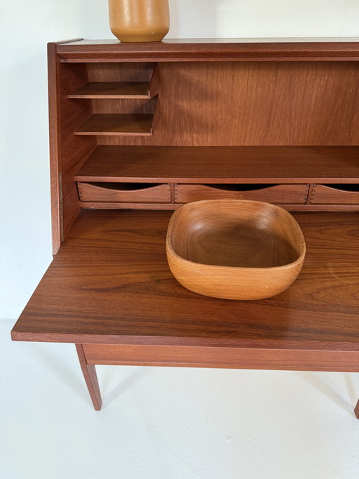 Vintage Deense teakhouten saladekom ‘60