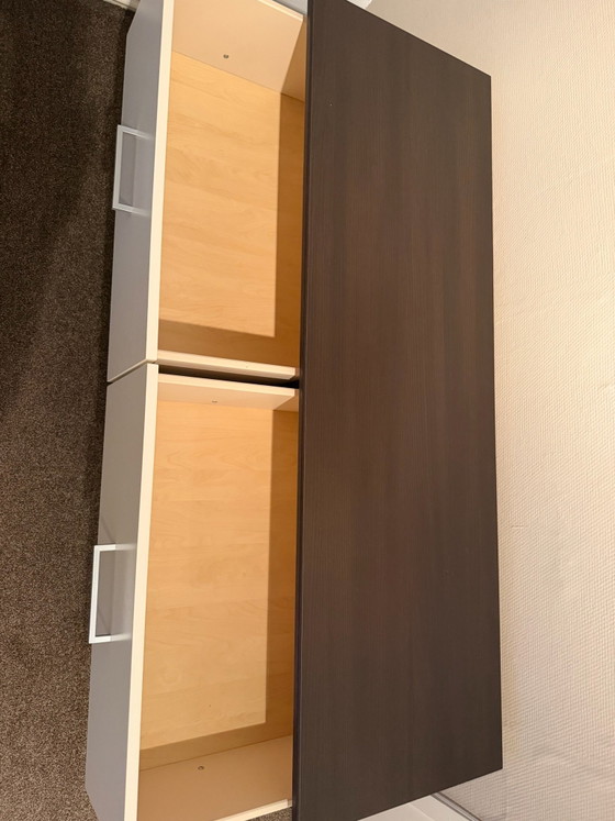 Wenge Chest of Drawers with 6 Drawers – Metal, Wood (photo 8 of 10)