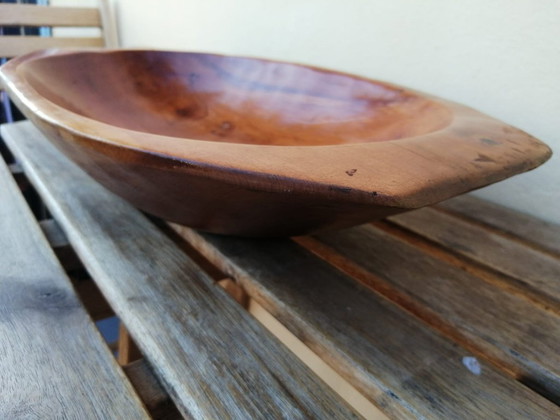 Image 1 of Ciotola ovale in legno ulivo anni 50’ 48x24