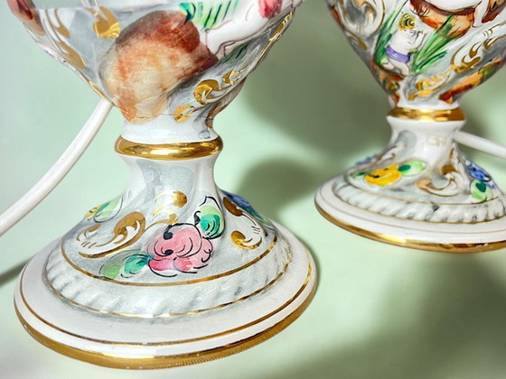 Pair of Limited Edition Portuguese Porcelain Table Lamps, by Alcobaca – Alcobaça (photo 8 of 18)
