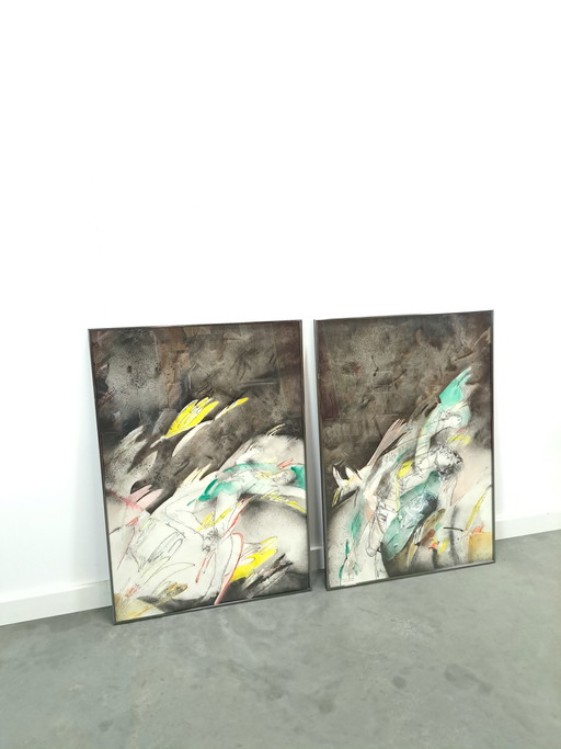 Satz Aquarellmalerei Jose Luis Pineda