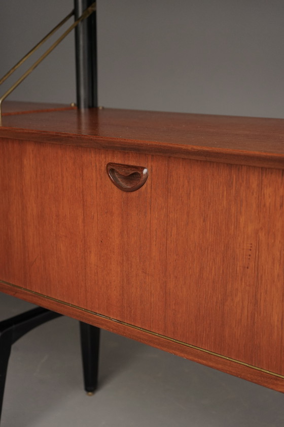 Image 1 of Mid-Century Freestanding Wall System by Louis van Teeffelen for WéBé, 1950s