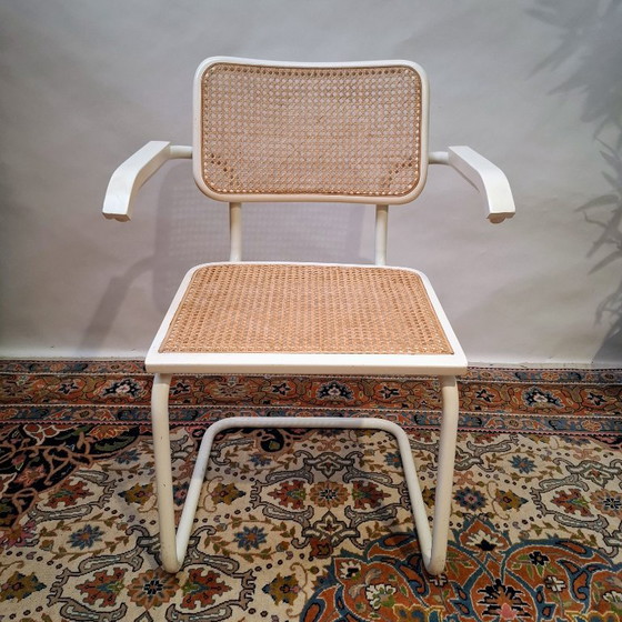 Tubular Frame Chair Cesca S64 model with armrests – Armchairs, Metal, Rattan (photo 3 of 14)