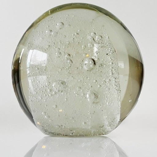 Vintage Murano glazen papiergewicht presse papier helder kristal 1980's