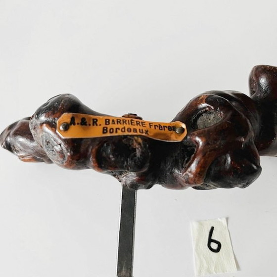Image 1 of Tire-bouchon vintage français Bernard Siret, 6 racines en bois de vigne, années 1930