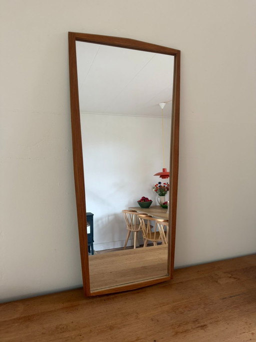 Miroir vintage danois Jansen Spelje en teck - Miroir du milieu du siècle