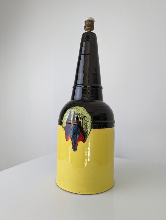 Image 1 of Lampe de table Bjørn Wiinblad Rosenthal en céramique émaillée jaune Danemark années 1970