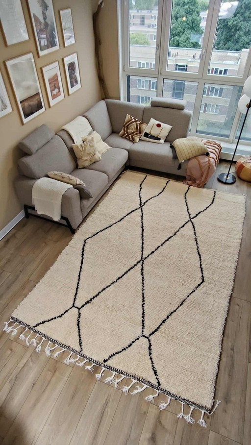 Berber Teppich 310 x 220 Boho Schurwolle Teppich Marokkanisch