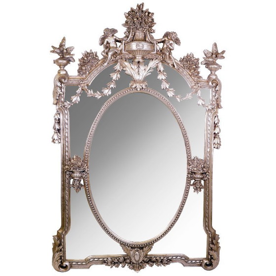 Image 1 of Specchio barocco con cornice dorata o argentata