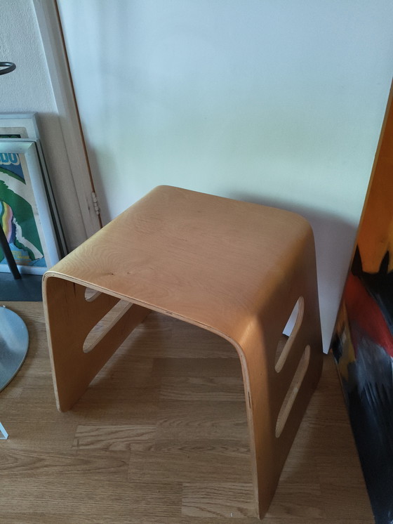 Image 1 of Tabouret/table d'appoint Benjamin en contreplaqué, design vintage, Lisa Norinder, Ikea