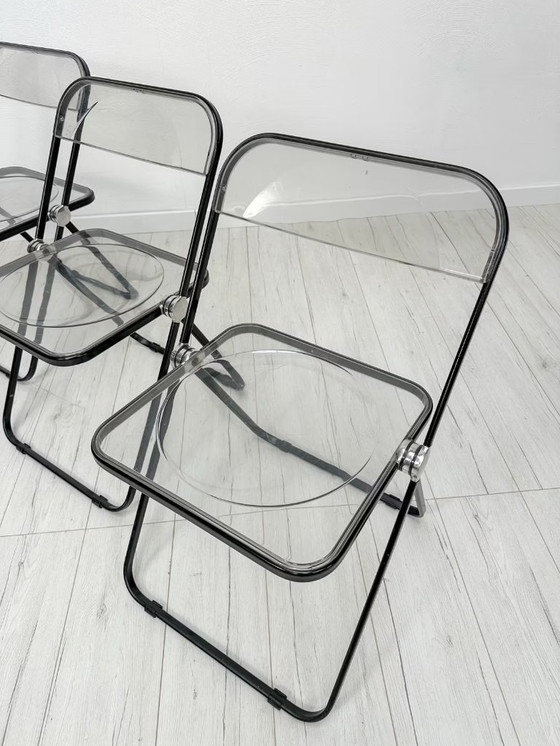 Image 1 of 3x Vintage Plia Folding Chairs by Giancarlo Piretti for Anonima Castelli
