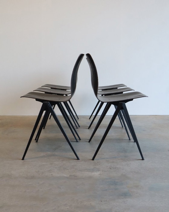 Image 1 of 6x Chaise de passager vintage Galvanitas S22