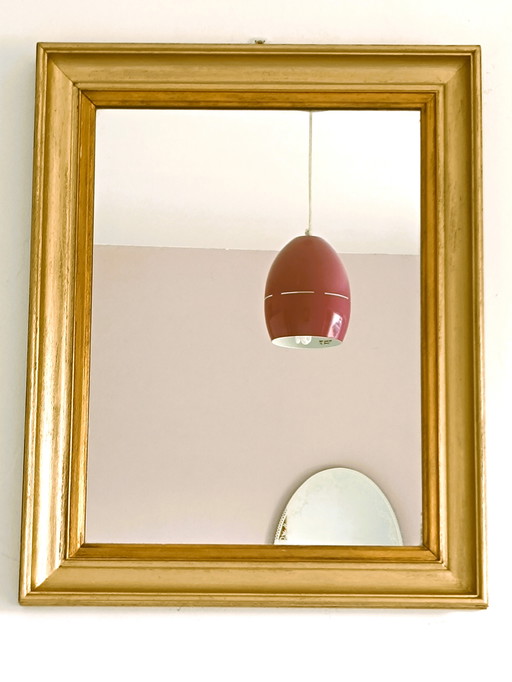 Two-tone wooden mirror