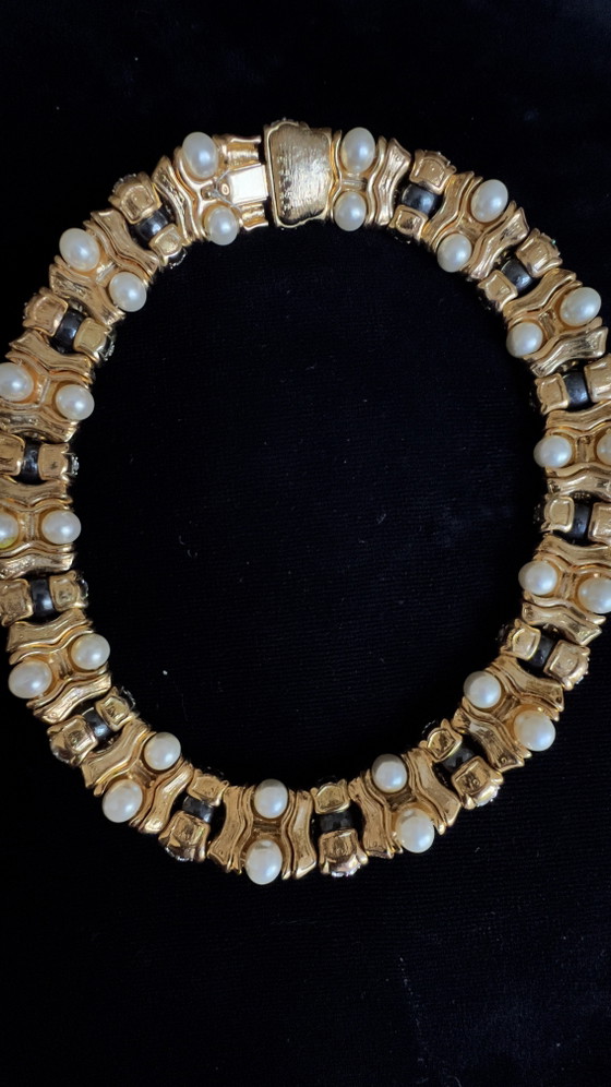 Image 1 of Vintage Cabouchon statement choker ketting