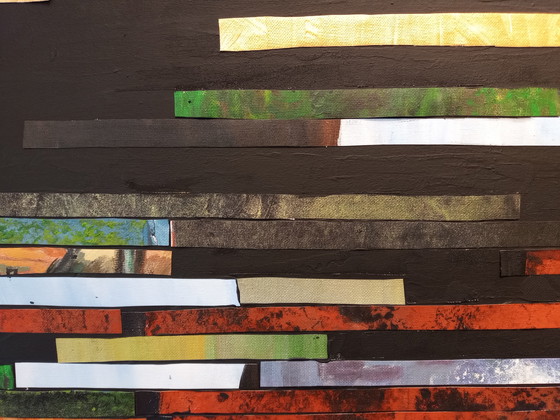 Image 1 of T. van Steenbergen "Various Stripes" 120 x 100 cm New