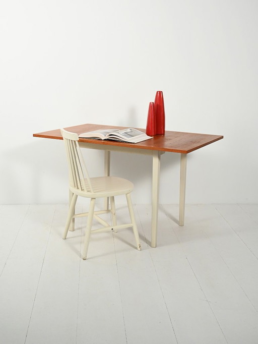 Scandinavian folding table in teak