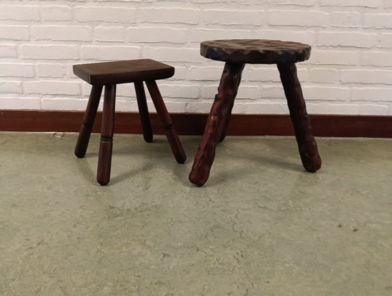 Vintage Wooden Stool from the 70s/80s (photo 9 of 9)