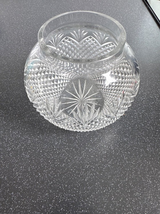 Image 1 of Antique crystal rose vase