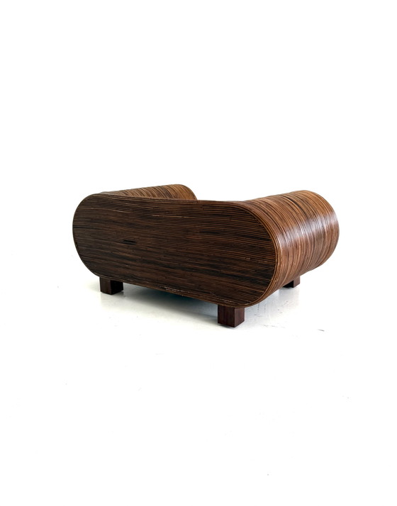 Vintage Pencil Wicker Sculptural Armchair, Italy ‘80 – Wood (photo 6 of 14)