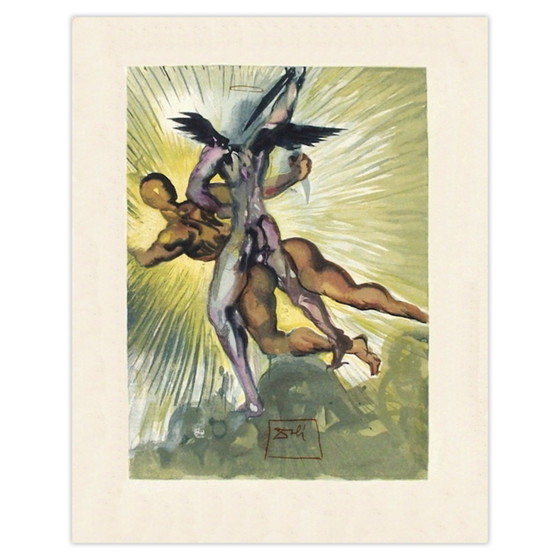 Salvador Dalí Houtsnede Goddelijke Komedie Vagevuur 08 - De beschermengelen van de Va – Litho's & Zeefdrukken (photo 4 of 5)