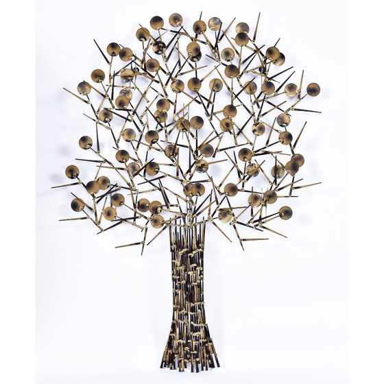 Image 1 of Marc kreiert brutalistische Fackelschnitt-Metall-Nagelbaum-Skulptur