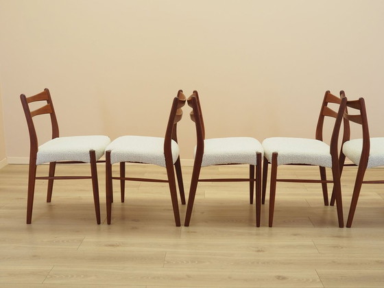 Image 1 of Sechs Teakholzstühle, dänisches Design, 1960er Jahre, hergestellt in Dänemark