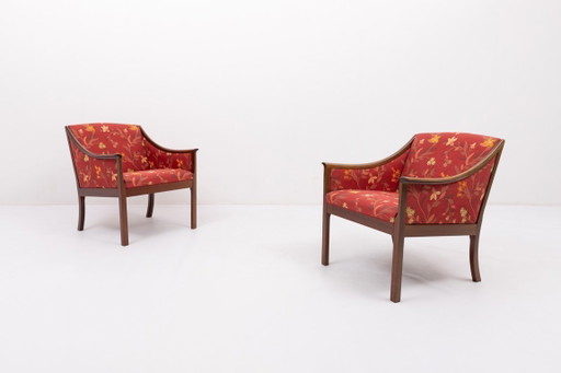 Paire de fauteuils élégants d'Ole Wanscher pour P. Jeppensen, Danemark des années 1960
