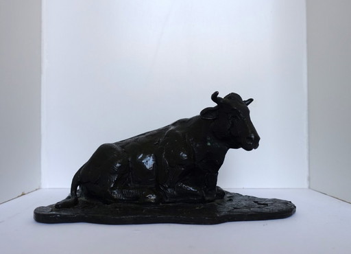 Vache en bronze.