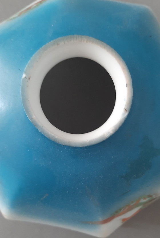 Image 1 of Lamp with kingfisher from the 1930s