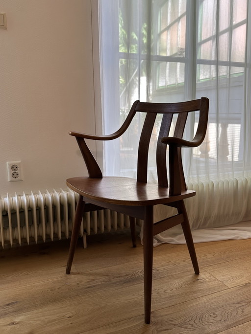 Set van vier eetkamerstoelen- Pastoe Cees Braakman arm chair mid century 