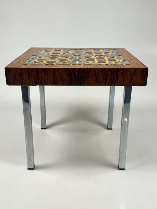 Vintage Side Table, Tile Table, Belgium 1970s
