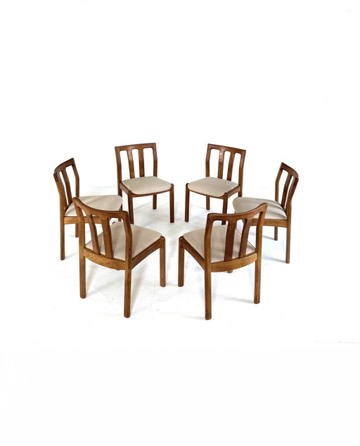 6x chaise de salle à manger vintage Dyrlund '70s