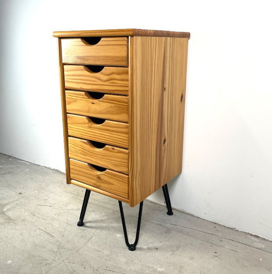 Image 1 of Chest of drawers on hairpin legs, Scandinavian style