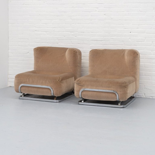 Lounge Armchair IPE Italy 70's – fauteuils, Textile (photo 2 of 21)