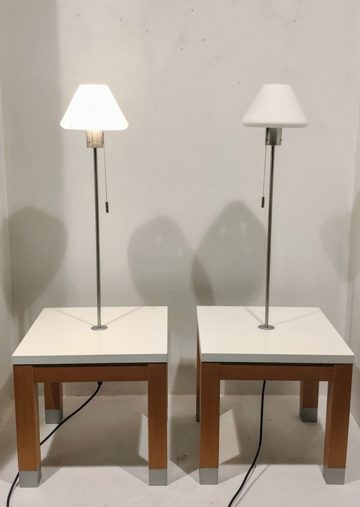 2x Jan Des Bouvrie Unlimited tables+lampes pour Quasar