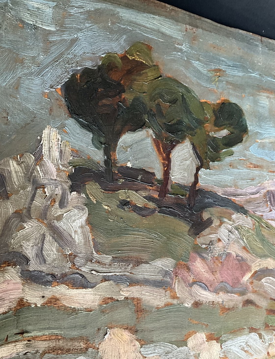 Image 1 of Paesaggio provenzale francese | Olio su tavola originale | c. 1930–1950