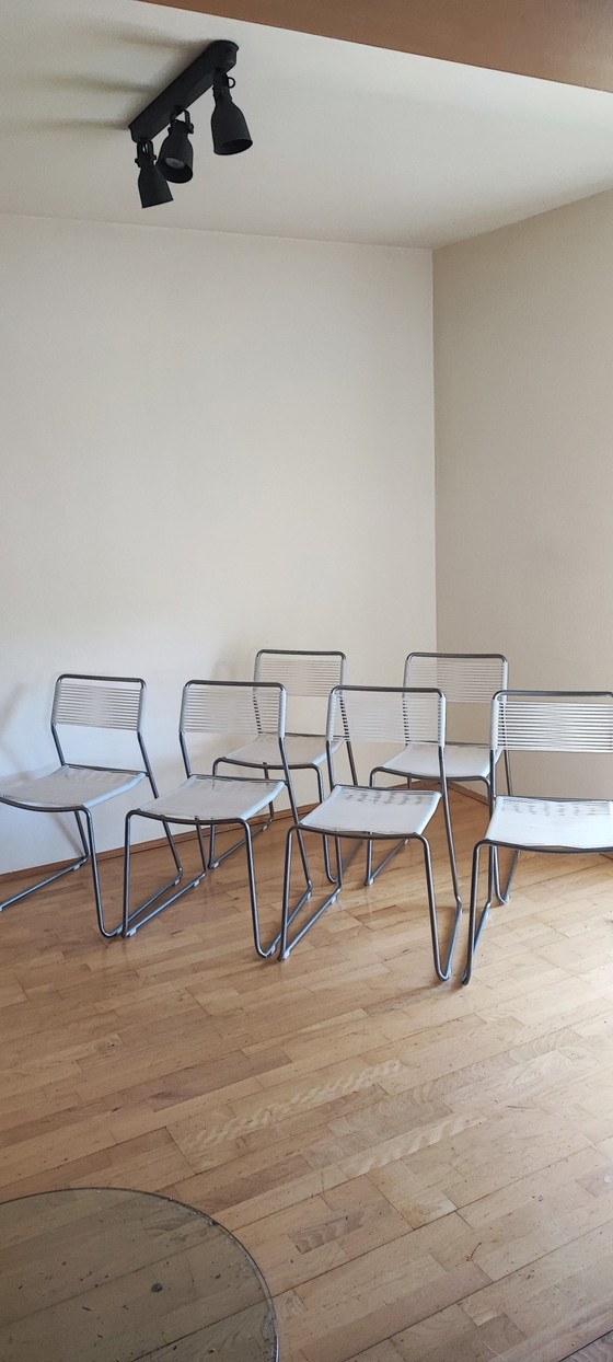Image 1 of Sedie vintage IKEA MELKER con struttura in spaghetti
Set di 6 classici del design anni '90